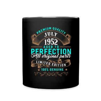 Juillet 1952 - Cadeau du 70e anniversaire. Génial. - Mug uni - noir - Devant