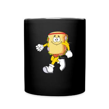 Fun Bread Sandwich Cardio Running Runners - Full Colour Mug - black - Front