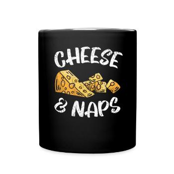 Fromage et nap fromage fromage foodie Molkereip - Mug uni - noir - Devant