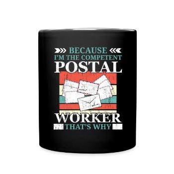 Je suis le facteur de poste compétent - Mug uni - noir - Devant