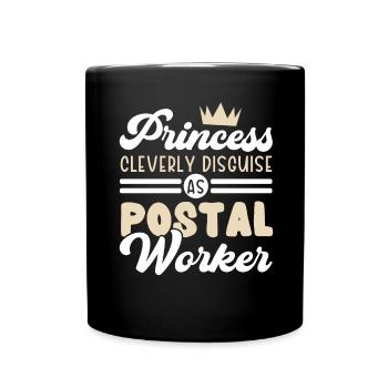 La princesse se déguise habilement en facteur - Mug uni - noir - Devant