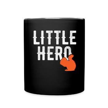 Little Hero - Cute Animal Chipmunk - Full Colour Mug - black - Front