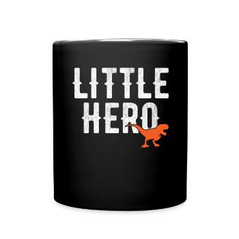 Little Hero - Sweet Animal Dinosaur - Full Colour Mug - black - Front