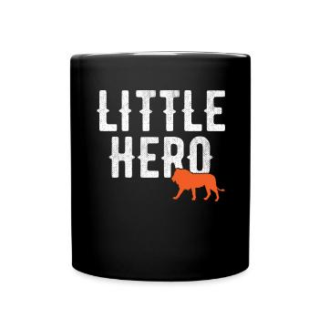 Little Hero - Sweet Animal Lion - Full Colour Mug - black - Front