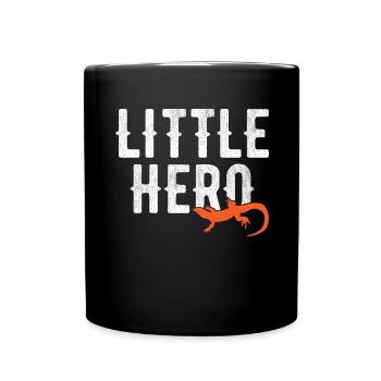 Little Hero - Cute Animal Lizards - Full Colour Mug - black - Front
