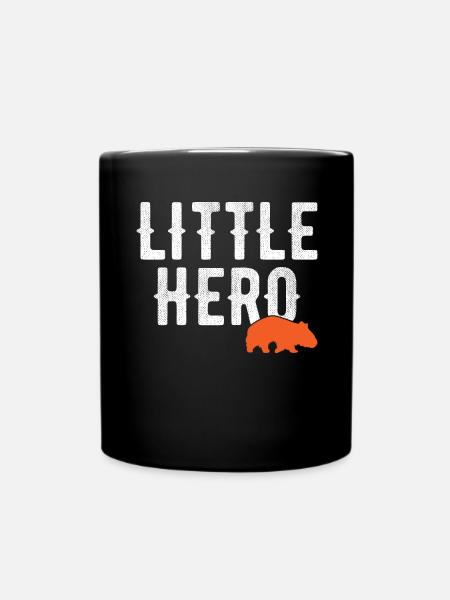 Kleiner Held - Niedliches Tier Wombat - Tasse einfarbig - Schwarz