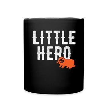 Little Hero - Cute Animal Sloth - Full Colour Mug - black - Front