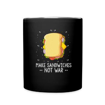 Sandwich Macher Grillen Papa BBQ Sandwich - Tasse einfarbig - Schwarz - Vorne