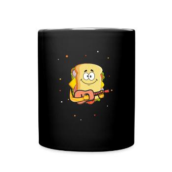 Guitarist Guitar Sandwich Musician Guitar Essen - Full Colour Mug - black - Front