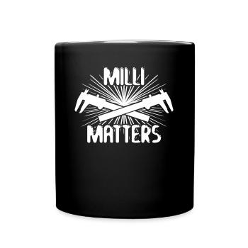 Machinistes Curseurs de mesure Millimeter Turner - Mug uni - noir - Devant