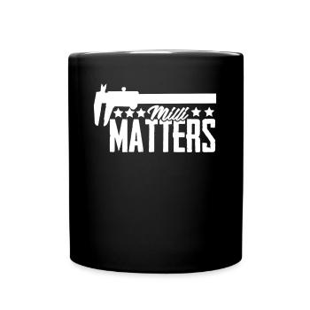 Machinistes Mesure de fraises millimétriques à glissière - Mug uni - noir - Devant