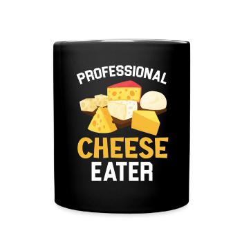 Mangeur de fromage professionnel Cheesy Cheese Foodie - Mug uni - noir - Devant