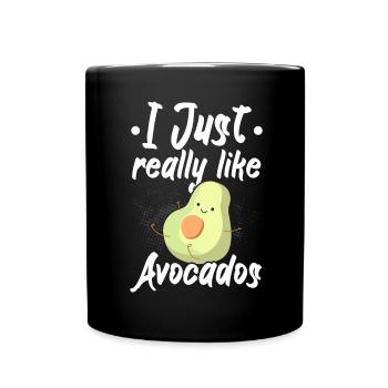 I just like avocados a lot Guac Guacamole Keto - Full Colour Mug - black - Front