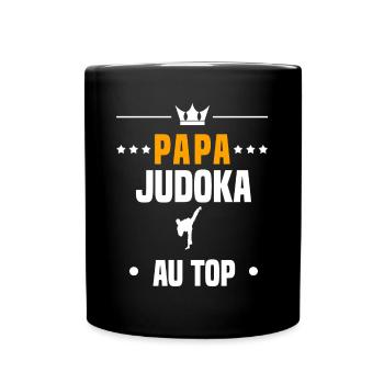papa judoka au top cadeau papa judo - Mug uni - noir - Devant