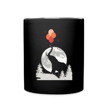 Elephant Lovers Wildlife Animal Safari Zookeeper - Full Colour Mug - black - Front