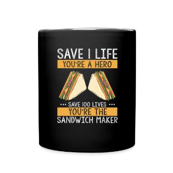 Food Makers Grill BBQ Sandwich Grill Maître - Mug uni - noir - Devant