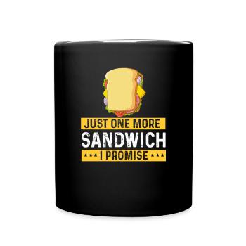 Sandwich Lover Cheese Fast Food Food Food - Full Colour Mug - black - Front