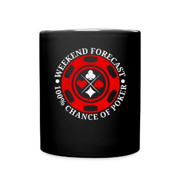 Prédiction du week-end 100% chance au Poker Casino - Mug uni - noir - Devant