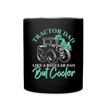 Père tracteur Comme un père normal, mais plus cool - Mug uni - noir - Devant