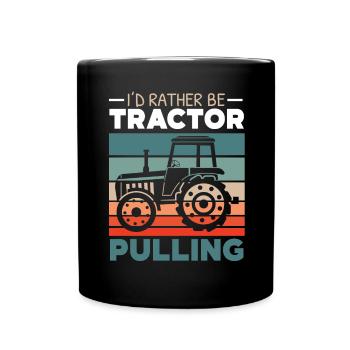 Je préfère tirer une ferme de tracteurs Ba - Mug uni - noir - Devant