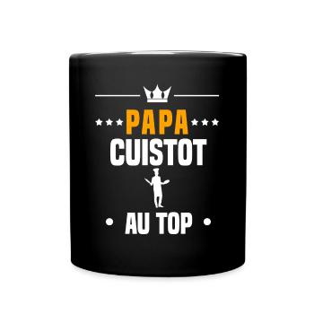 papa cuistot au top cadeau papa cuisine - Mug uni - noir - Devant