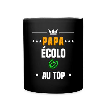 papa écolo au top cadeau papa écologie - Mug uni - noir - Devant