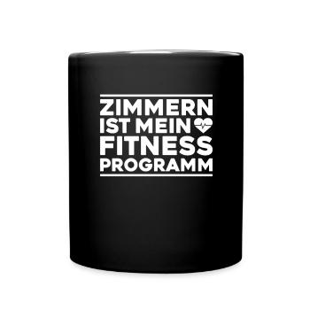 Zimmerer Zimmermann Zimmerei Carpenter Carpentry - Tasse einfarbig - Schwarz - Vorne