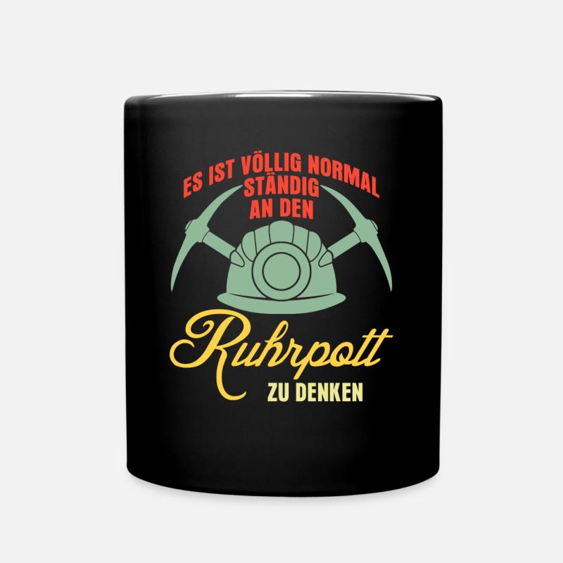 Ruhrgebiet Retro Bergbau Ruhrpott - Tasse einfarbig - Schwarz