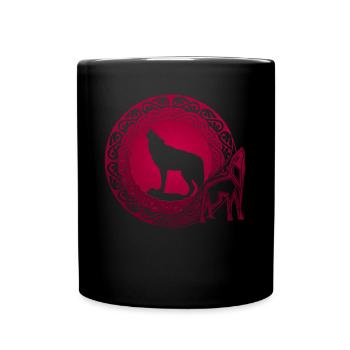 Wolf Odins Wölfe Valhalla Odhin - Tasse einfarbig - Schwarz - Vorne