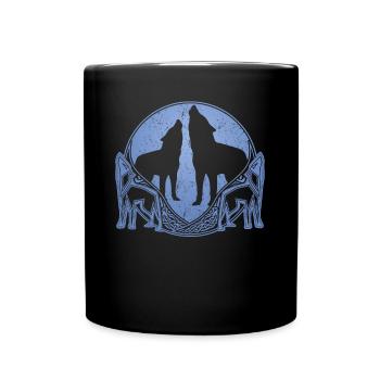 Wolf Odins Odhin Wölfe Valhalla - Tasse einfarbig - Schwarz - Vorne