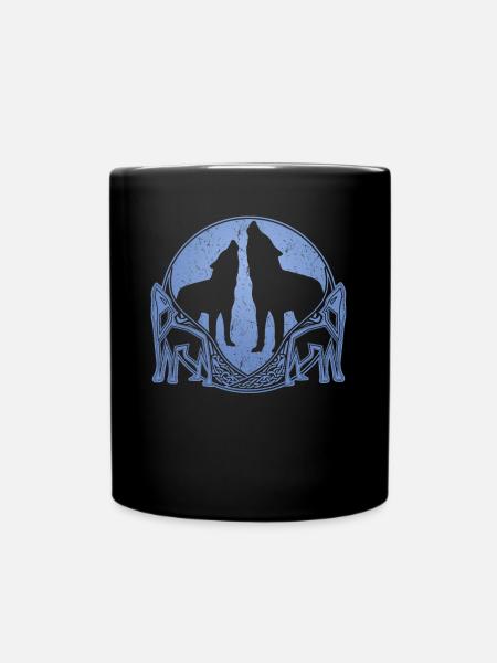 Wolf Odins Odhin Wölfe Valhalla - Tasse einfarbig - Schwarz