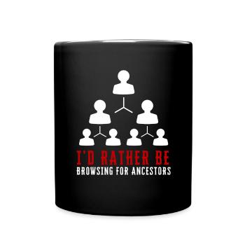 Genealogist Family Historian Genealogy Genealogist - Full Colour Mug - black - Front