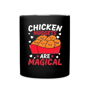 Chicken Nuggets sind magisch Nug Life Nuggies - Tasse einfarbig - Schwarz - Vorne