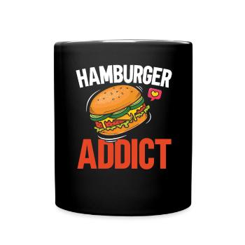 Hamburg Addicted Burger Eater Food Lover Fo - Full Colour Mug - black - Front