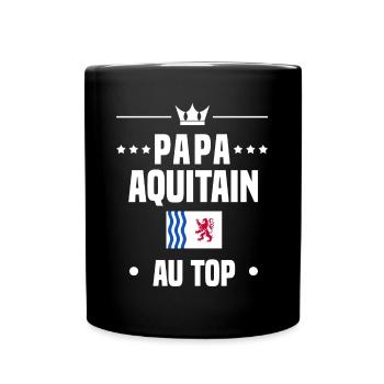 papa aquitain homme au top papa aquitaine - Mug uni - noir - Devant