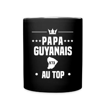papa guyanais 973 au top papa guyane - Mug uni - noir - Devant