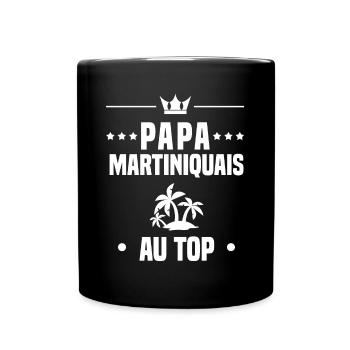 papa martiniquais ile au top papa martinique - Mug uni - noir - Devant