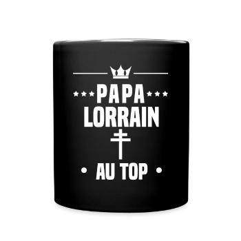 papa lorrain croix de au top papa lorraine - Mug uni - noir - Devant