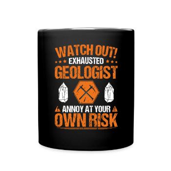 Géologue Géologue Géologue Géologie Géologine - Mug uni - noir - Devant