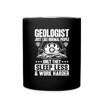 Géologue Géologue Géologue Géologie Géologine - Mug uni - noir - Devant