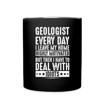Géologue Géologue Géologue Géologie Géologine - Mug uni - noir - Devant