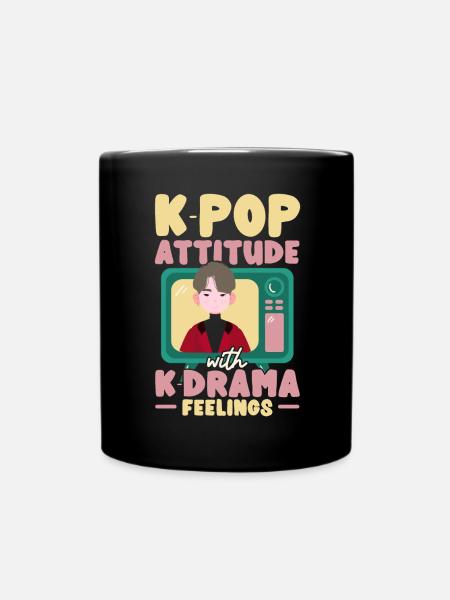 Attitude K-Pop avec K-Drama Feelings Korean Mu - Mug uni - noir