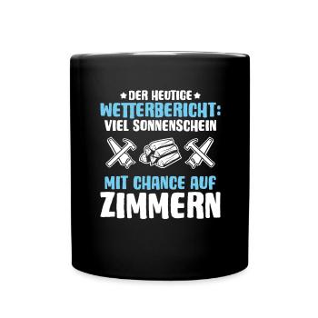 Zimmerer Zimmermann Zimmerei Carpenter Carpentry - Tasse einfarbig - Schwarz - Vorne