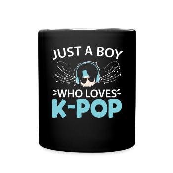 Juste un garçon qui aime la K-Pop Corée du Sud Coréen P - Mug uni - noir - Devant