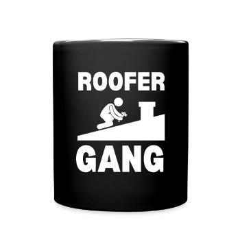 Roofer Roofing Contractor Construction Worker - Tasse einfarbig - Schwarz - Vorne