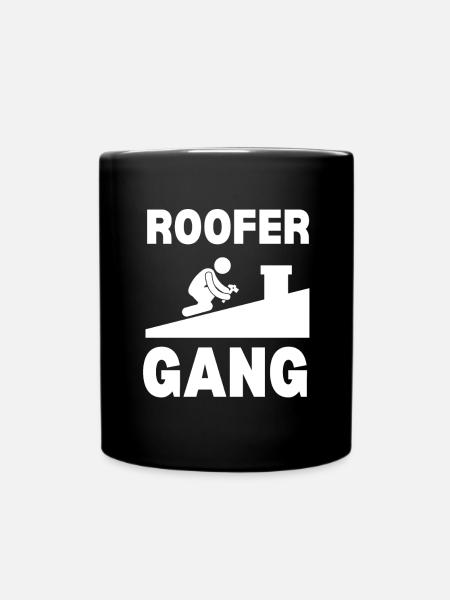 Roofer Roofing Contractor Construction Worker - Tasse einfarbig - Schwarz