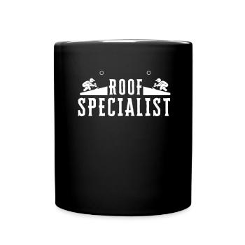 Roofer Roofing Contractor Construction Worker - Tasse einfarbig - Schwarz - Vorne
