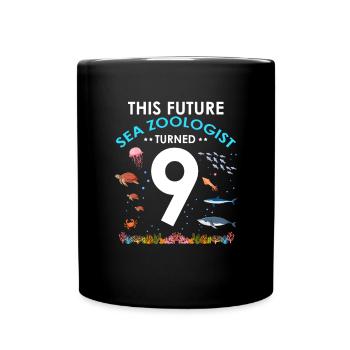 Future zooologist Birthday 9 Nine years - Full Colour Mug - black - Front