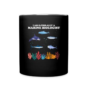 Official Marine Biologist Fish Marine Biology - Full Colour Mug - black - Front