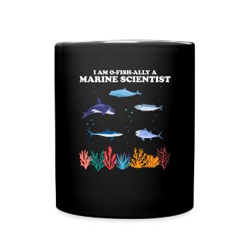 Official Marine Scientist Marine Biologist - Full Colour Mug - black - Front